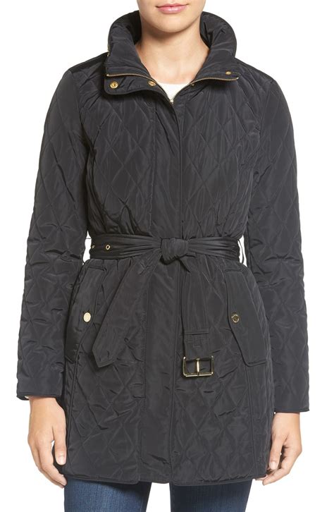 michael kors quilted jacket women|Michael Kors quilted barn jacket.